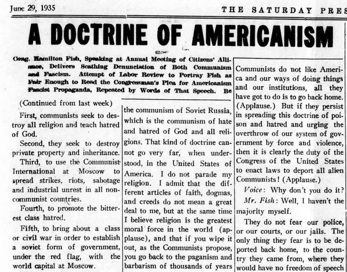 A Doctrine of Americanism