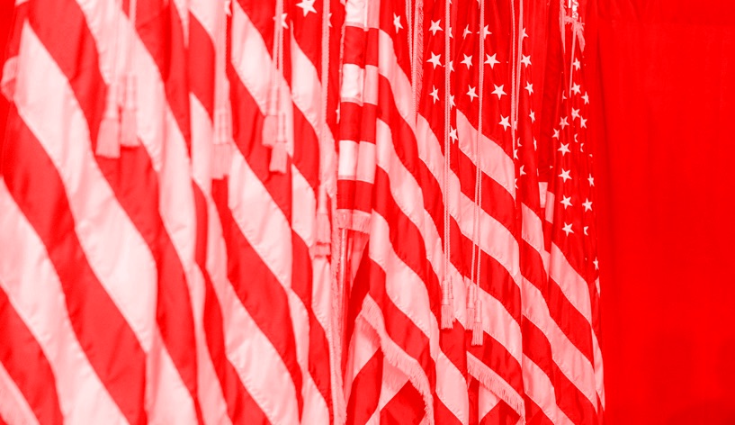 Red American Flags