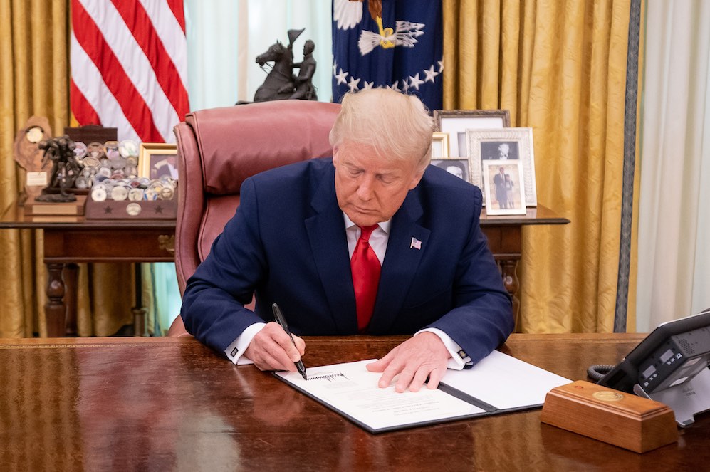 Trump signing